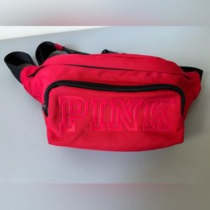 Victoria's Secret Pink Oversized Belt Bag Red Black Large Fanny Pack